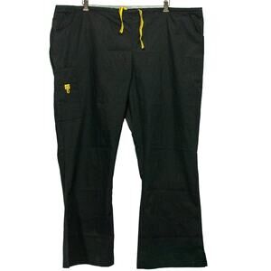 WONDER WINK Origins Women's 4X Black Romeo Flare Leg Scrub Pant (5026)